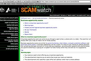 Learn about Business Opportunity Scams